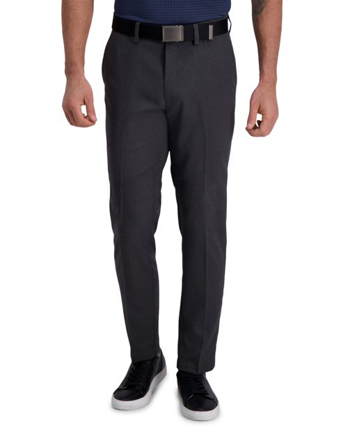 Cool Right Performance Flex Slim Fit Flat Front Pant - Dark Grey