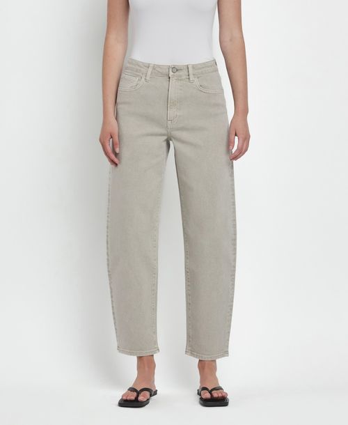 Vervet Women's Super High Rise Slim Barrel Jeans - Rock grey