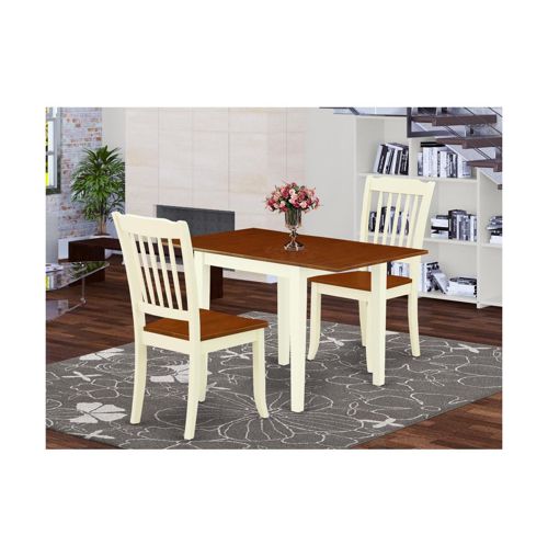 East West Furniture Dining Room Set Buttermilk & Cherry - Buttermilk  cherry