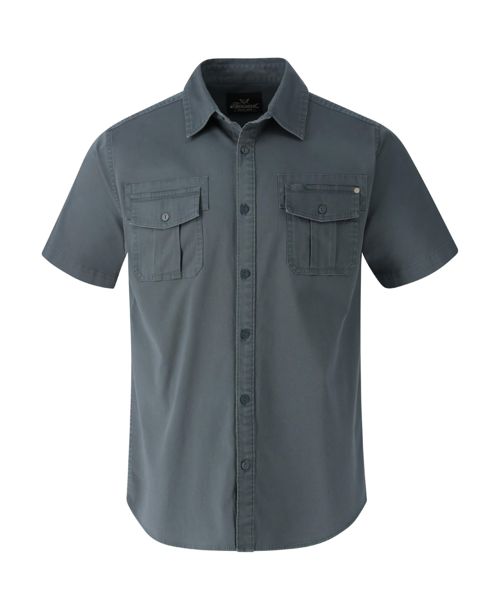 Thorogood Men's Short Sleeve Utility Button Up Shirt - Vintage slate