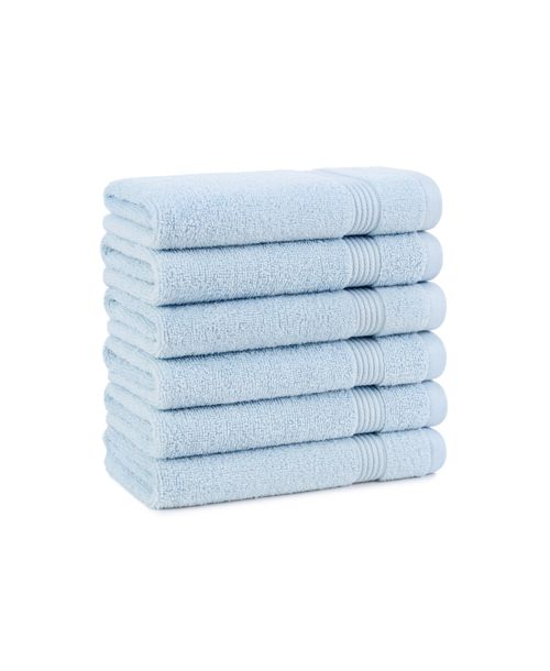 Arkwright Home Host and Home Hand Towels (6 Pack), Solid Color Options, 16x28 in, Double Stitched Edges, 600 Gsm, Soft Ringspun Cotton, Stylish Stripe