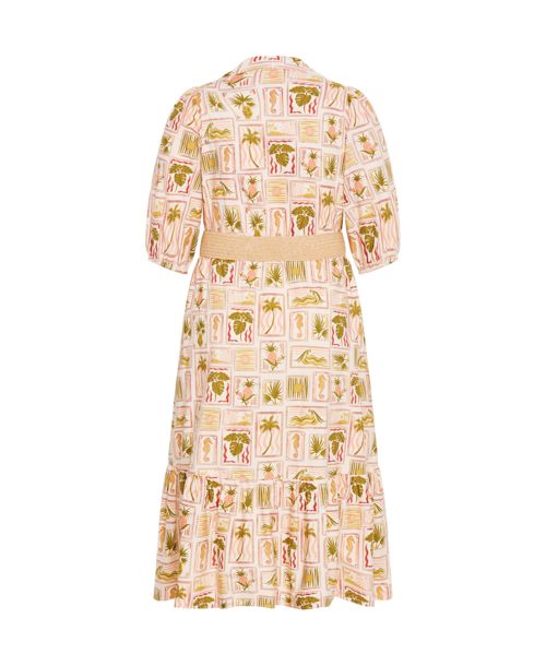 City Chic Plus Size Anna Tropics Dress - Cool tropics