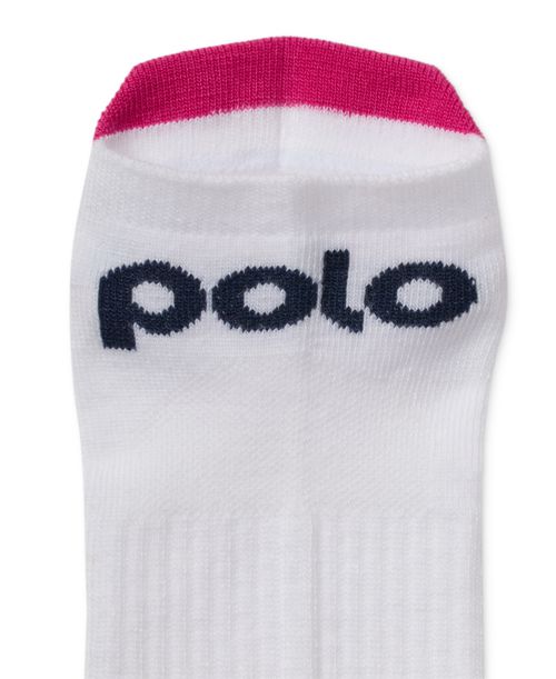 Polo Ralph Lauren Women's 6-Pk. Striped Logo Low-Cut Socks 727994PK2 - White/assorted