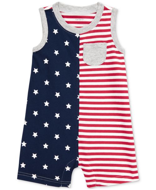 Carter's Baby Boys July 4th Romper - Red/White/Blue
