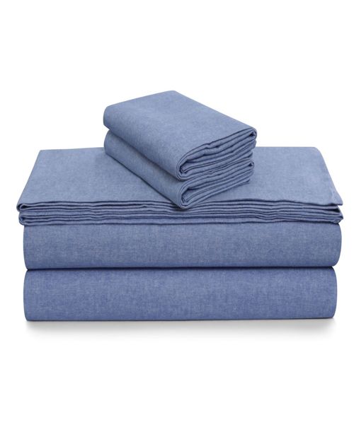 Tribeca Living Portuguese Cotton 4-Pc. Extra Deep Pocket Sheet Set, Queen - Pine Cones and Berries