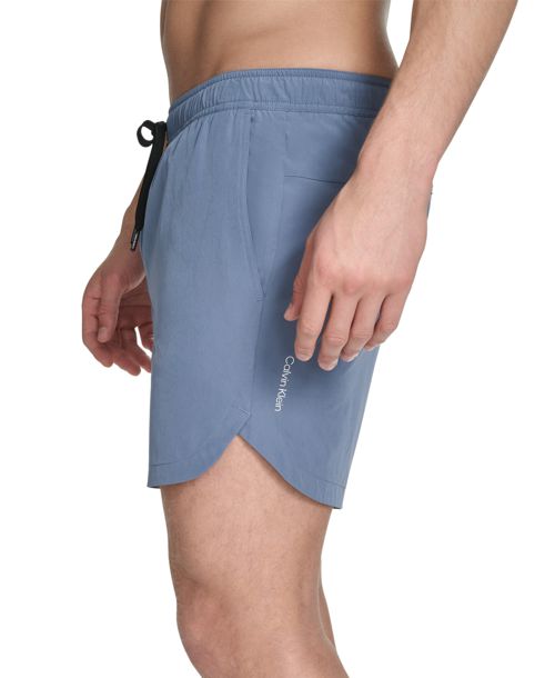 Calvin Klein Men's Stretch Active Modern Euro 5" Swimsuit - Dusty Blue