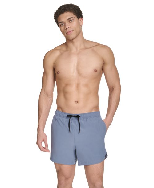 Calvin Klein Men's Stretch Active Modern Euro 5" Swimsuit - Dusty Blue