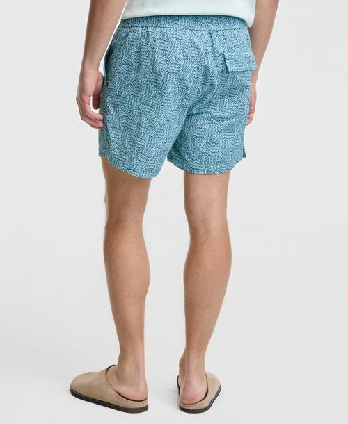 Mode of One Men's Zigzag Geo 5" Swim Trunks, Macy's Exclusive - Shore Glass Tea