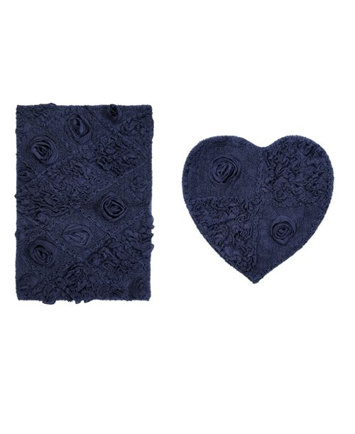 Home Weavers Modesto 2-Pc. Bath Rug Set - Navy Blue