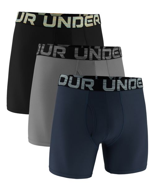Under Armour Men's Boxerjock Novelty Boxer Briefs, 3-Pack - Black/Gray/Navy