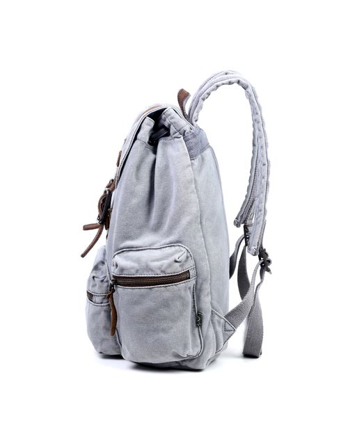Tsd Brand Silent Trail Canvas Backpack - Gray