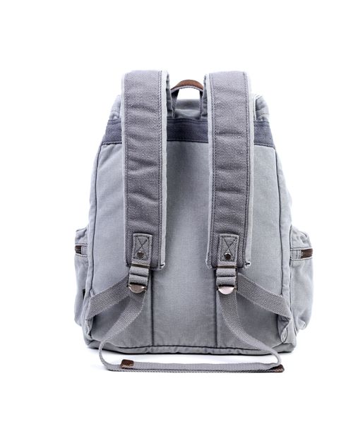 Tsd Brand Silent Trail Canvas Backpack - Gray