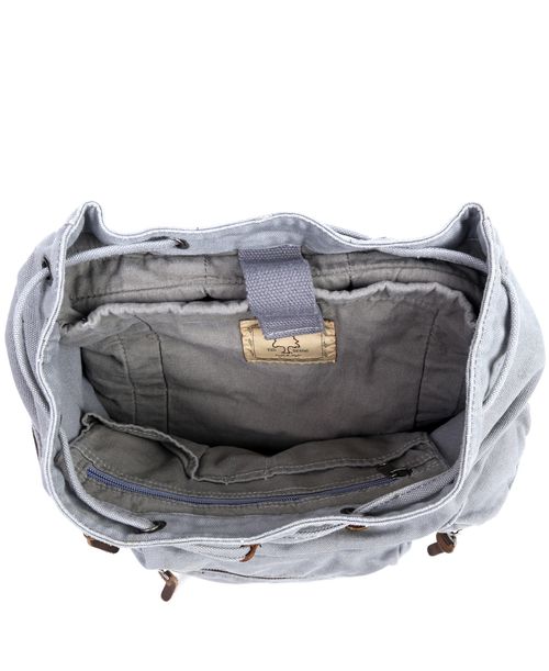 Tsd Brand Silent Trail Canvas Backpack - Gray