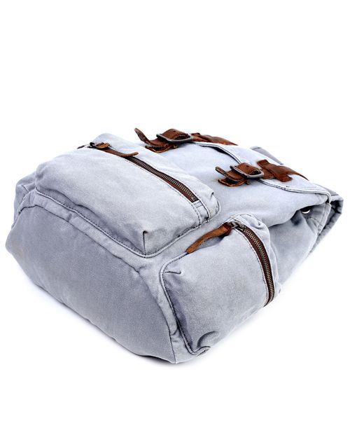 Tsd Brand Silent Trail Canvas Backpack - Gray