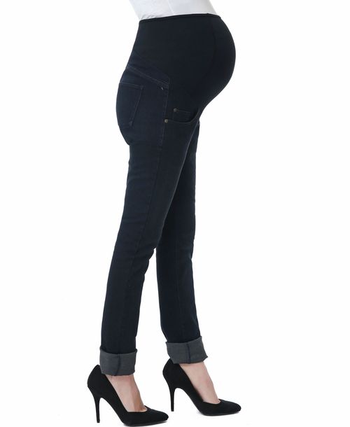 kimi + kai Maternity Frankie Stretch Straight Leg Denim Jeans - Black blue