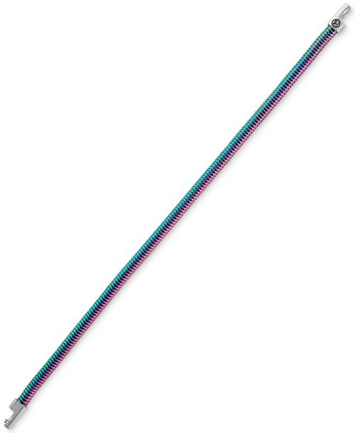 Esquire Men's Jewelry Rainbow Snake Link Chain Bracelet in Anodized Stainless Steel, Exclusively at Macy's - Multi