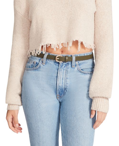 Steve Madden Versatile Women's 3-Pk. Faux-Leather Belts - Olive Multi