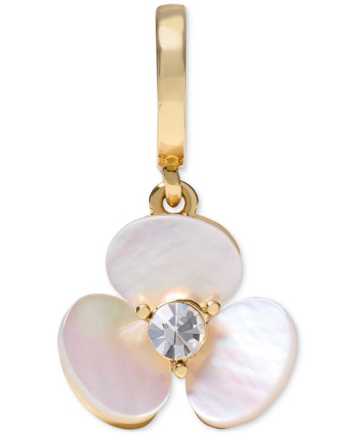 kate spade new york Gold-Tone Disco Pansy Charm - Cream/clea