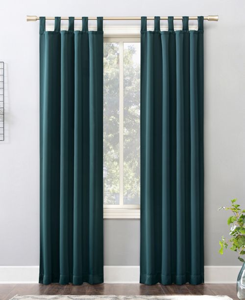 Preston Energy Saving Blackout Tab Top Curtain Panel - Teal