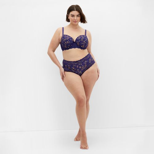 City Chic Plus Size Hailey Print Contour Bra - Sapphire floral