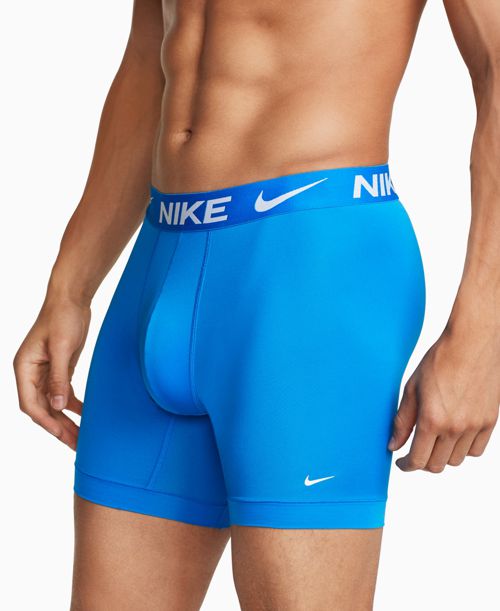 Nike Men's 3-Pack Dri-fit Essential Micro Long Boxer Briefs - Photo Blue