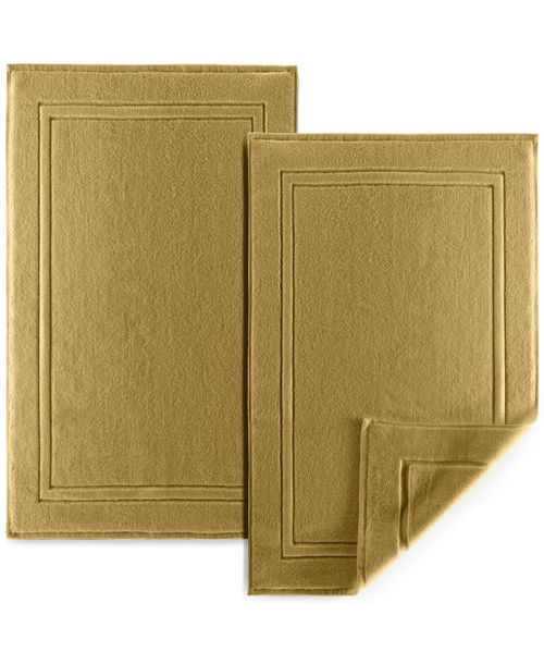 Soft & Absorbent Luxury Cotton Bath Mat 22" x 34" - 2 Pack - Champagne