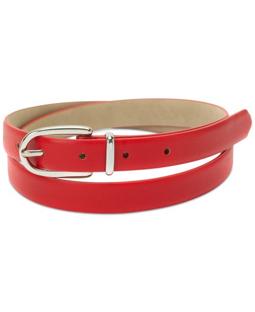 I.n.c. International Concepts 2-Pk Snake & Solid Belt, Created for Macy's - Black Whit