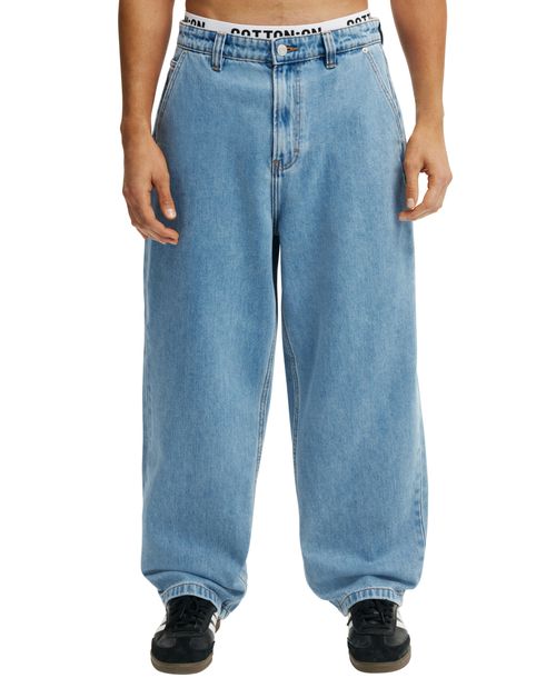 Cotton On Men's Baggy Skater Jean - Blue