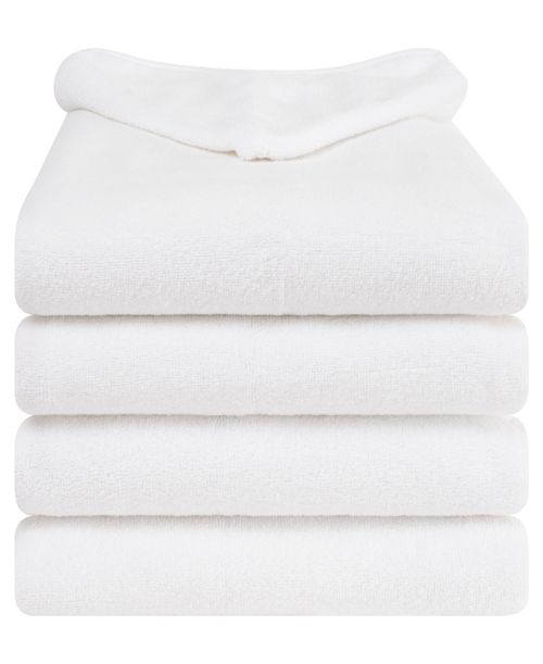 American Soft Linen Turkish Cotton Baby Toddler 4-Pc. Bath Towel Set - White