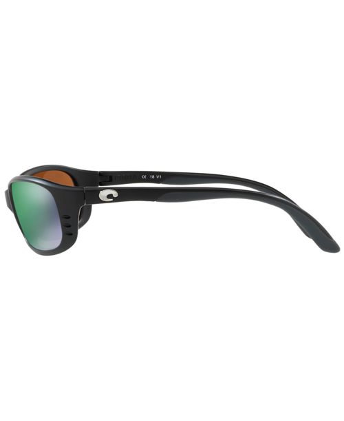 Costa Del Mar Polarized Sunglasses, Brinep - BLACK MATTE/GREEN MIRROR