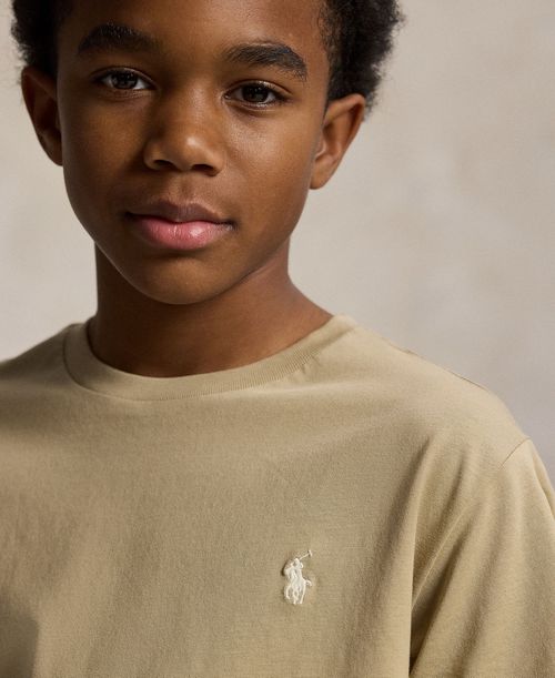 Polo Ralph Lauren Boys 8-20 Cotton Jersey Crewneck Tee - Classic Khaki