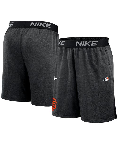 Nike Men's Black San Francisco Giants Authentic Collection Performance Knit Shorts - Black