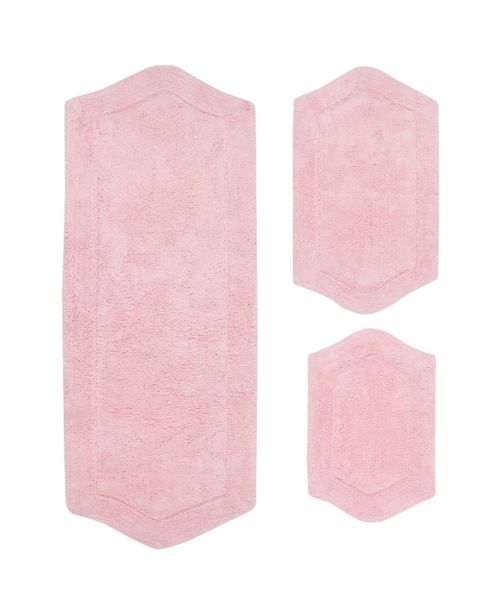 Home Weavers Waterford 3-Pc. Bath Rug Set - Pink