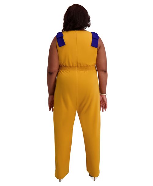 Kasper Women's Tie-Strap Jumpsuit, Regular & Plus Size - Gold Sig/r
