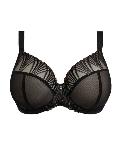 Elomi Plus Size Reja Underwire Plunge Bra - Black