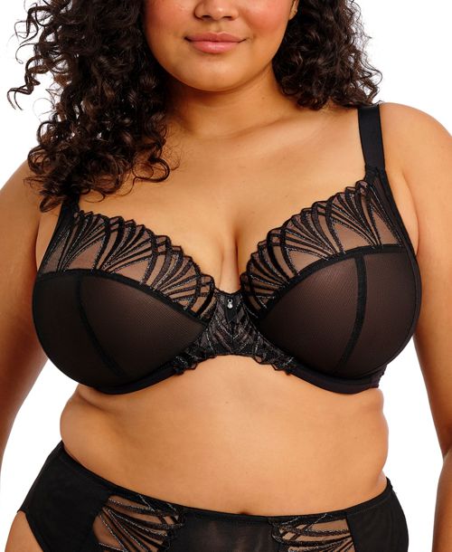 Elomi Plus Size Reja Underwire Plunge Bra - Black
