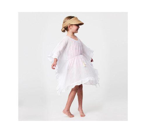 Toddler, Child Girls White Frilled Cover Up - White