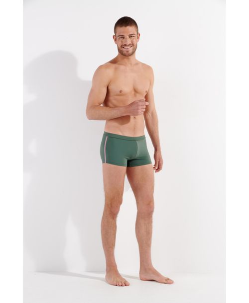 Men's Swim Boxer Briefs - Khaki green