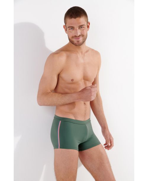 Men's Swim Boxer Briefs - Khaki green
