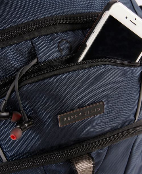 Perry Ellis 350 Laptop Backpack - Navy