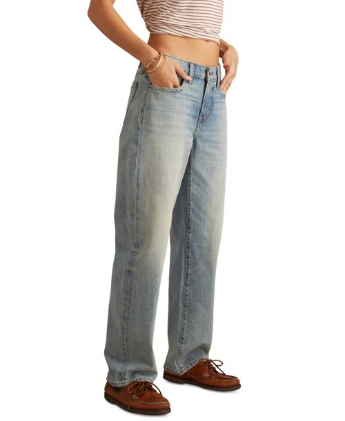 Lucky Brand Women's The Baggy High-Rise Faded Jeans - Giddy Up