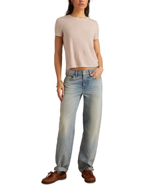 Lucky Brand Women's The Baggy High-Rise Faded Jeans - Giddy Up