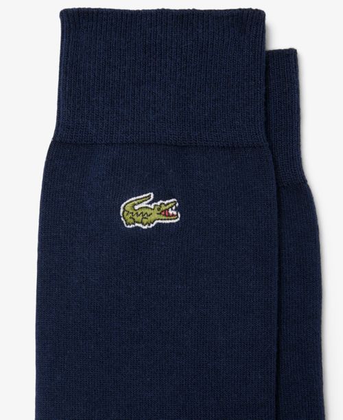 Lacoste Unisex 2-Pack High Height Crew Socks Set - Navy Blue
