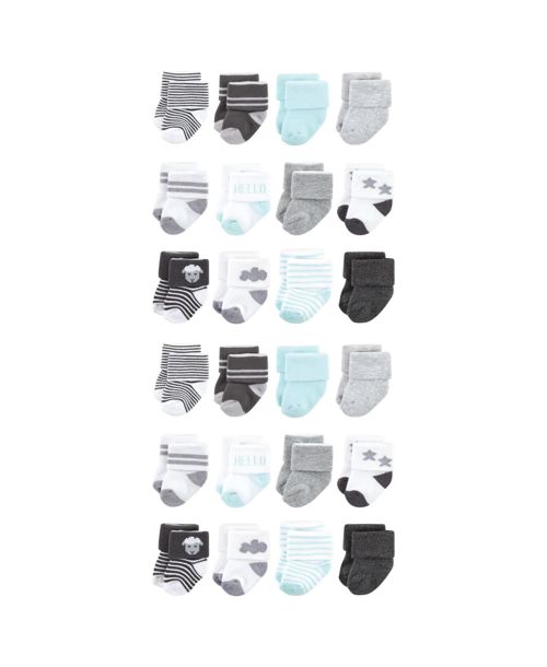 Hudson Baby Baby Boys Hudson Cotton Rich Terry Socks 24-Pack, Sheep - Sheep
