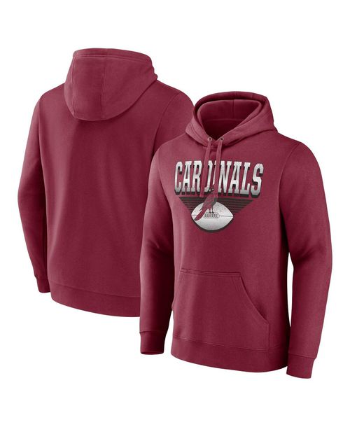 Fanatics Men's Cardinal Arizona Cardinals Geometric Chrome Pullover Hoodie - Cardinal