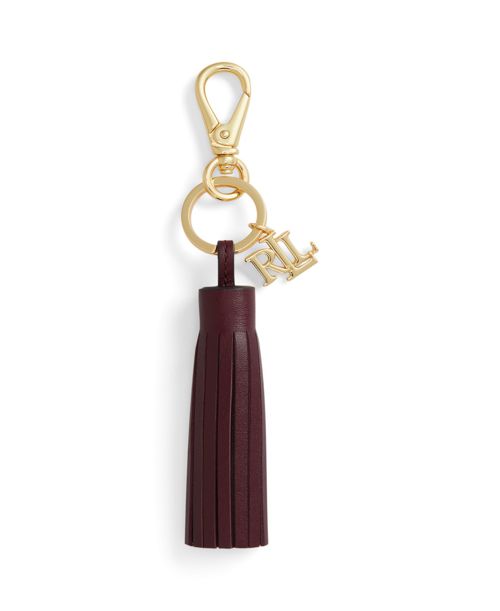 Lauren Ralph Lauren Logo Embellishment Leather Charms - Dark Garnet