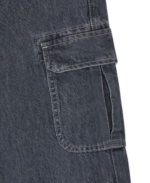 Guess Boys' 8-18 Oversized Cargo Jeans - Gray Wash