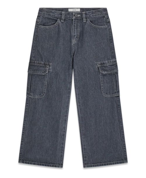 Guess Boys' 8-18 Oversized Cargo Jeans - Gray Wash