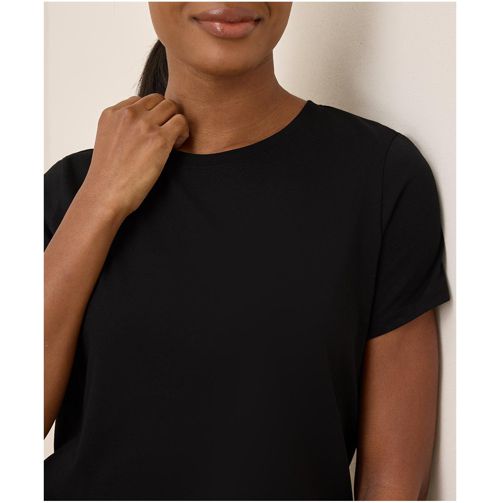 Pact Women's Organic Cotton Luxe Stretch Jersey Tee - Black