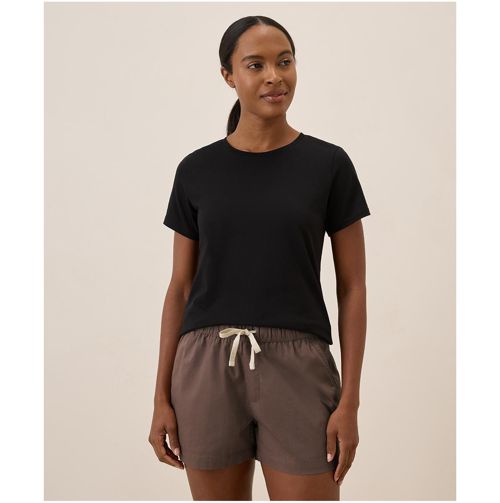 Pact Women's Organic Cotton Luxe Stretch Jersey Tee - Black